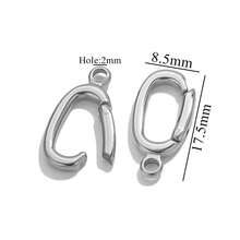 1pc 304 Stainless Steel 18k Gold Plated Oval Lobster Clasp Clasp Hook, Handmade Key Ring, Ladies Daily Wear DIY Jewellery Accessories Clasp - Buckle - View 8