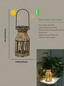 1 Stück Solarleuchte für den Garten, LED-Hängelaterne, Nachtlicht fürs Tischdekor, Gartendekoleuchte, automatischer Schalter, geeignet für Terrasse, Hof, Terrasse