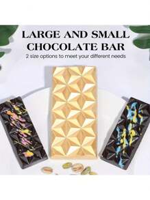 1 szt. Silikonowa foremka do czekolady, ciemne kolorowe kształty piramidy batoników, duże silikonowe narzędzie do pieczenia do topienia wosku, akcesoria kuchenne i cukiernicze