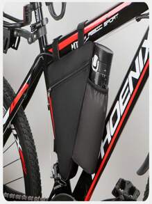 Bolsa triangular para bicicleta de montaña, organizador de almacenamiento triangular para ciclismo al aire libre, bolsa triangular para bicicleta de ruta y montaña, bolsa para manubrio de bicicleta de 1.5L con soporte para botella de agua, apto para diversas bicicletas, bolsa de almacenamiento triangular y soporte para botella de agua (botella de agua no incluida)