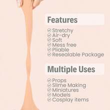 BOHS Peach Modeling Foam Clay - 1.1 Lbs, Squishy,Soft, Air Dry -For Flower Mirror,Cosplay,Fake Bake, Slime Supplies-500g - Peach - View 2