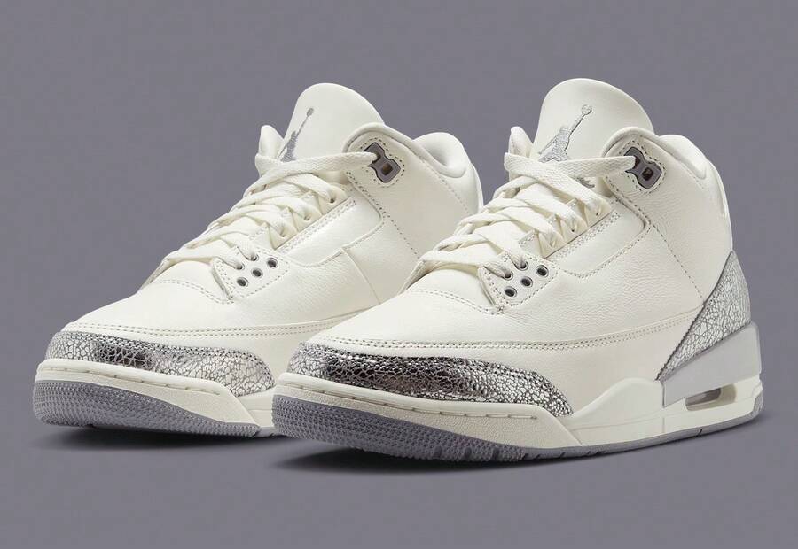 Jordan 3 Retro Sail 水泥灰（女款） - 奶油 - 查看 1