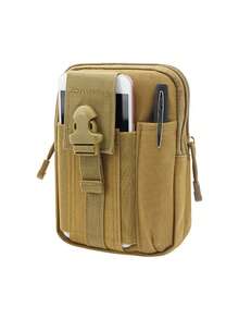 1 pieza Bolsa táctica de cintura estilo militar para uso al aire libre, bolsa multifuncional para deporte y cinturón, bolsa para teléfono móvil, monedero, bolsa de mano, bolsa para correr, acampada y caza - Multicolor - Ver 6