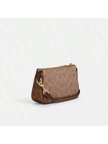 Coach Nolita 19 In Blocked Signature Canvas Women Clutch Bag Ladies Cute Purses And Bags Women Bag Shoulder Bag - Tan Brown - 查看 4