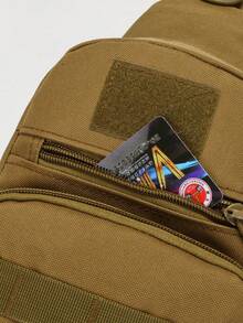 Outdoor Sports Nylon Men'S Chest Bag, Multi-Function Waist Bag, Large Capacity Messenger Bag, Lightweight Shoulder Bag, Multi-Pocket Travel Bag, Convenient Mobile Phone Storage Bag, For Students, Junior High School, High School, Campus, Travel Vacation, Business Trip, Daily Commuting, Shopping, Office, Dating, Outdoor, Fitness, Running, Cycling, Exercise, Hiking And Camping, Birthday Gifts, Holiday Gifts Camo Hiking Accessories Tactical Belt Bag Phone Bag, Thigh Bag, Easter, Running Belt, Camping - Black - View 12