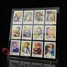 Support en acrylique pour personnage d'anime et carte de jeu, porte-photo et cadre, organisateur de stockage épais transparent pour cartes de collection, 6,5 x 9,1 yard