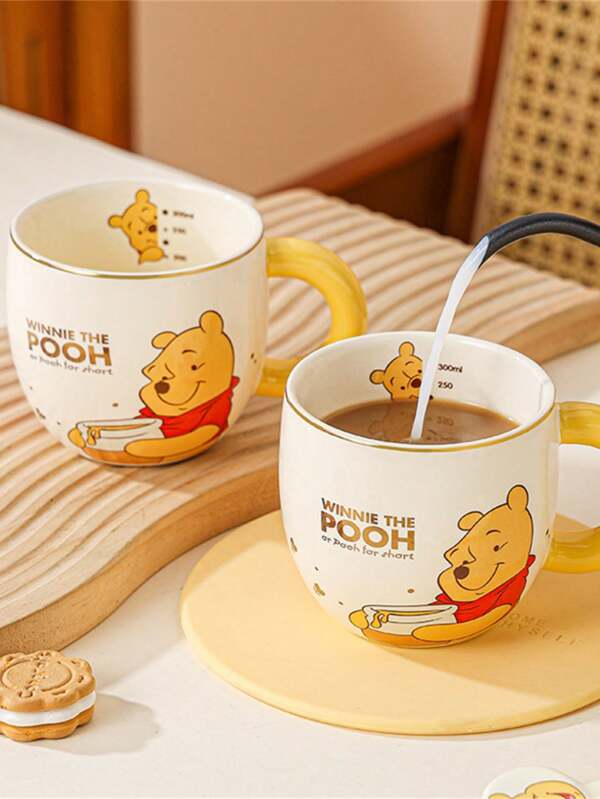 Disney 1pc Disney Winnie The Pooh Cute Mug, Reusable Everyday Essential Suitable For Hot And Cold Drinks, Ideal Gift For Outdoor Camping