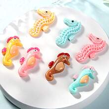 Enjoy Fun of DIY 10/20pcs Cute Resin Mini Seahorse Figurines, Realistic Marine Life Ornaments And Craft Supplies