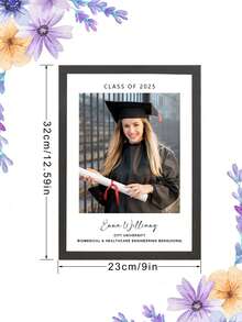 1 pieza Foto personalizada para graduación - Collage fotográfico personalizado, regalo de fin de año para ella, regalo de graduación para él, mensaje de felicitación, álbum de fotos de graduación, marco conmemorativo de fotos, recuerdo de graduación - Multicolor - Ver 2