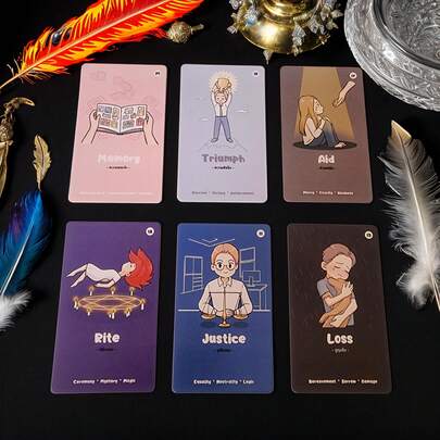 Panta Oracle Cards, Portable 80-Card Deck, Fortune Telling, Suitable For Family Gathering, Party, Christmas, Halloween, Complete Game Set