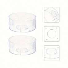 50pcs Transparent Plastic Tea Light Cups - Fireproof Candle Holders For DIY Candlemaking, Tealight Lamps, Crafts, Plastic Tealight Shells, Candle Molds