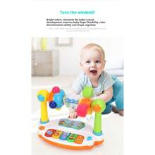 1pc 2025 New Electronic Piano Music Toy, Infant Soothing Toy, Children's Sound Enlightening Toy, Voice Activated Toy, Birthday/Christmas/Halloween Gift (Battery-Free Toy)