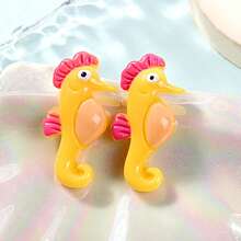 Enjoy Fun of DIY 10/20pcs Cute Resin Mini Seahorse Figurines, Realistic Marine Life Ornaments And Craft Supplies