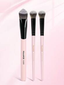 MAANGE 1pc/3pcs Triangle Brush, Portable Smudge Cosmetic Brush Makeup Brush With Foundation Brush Blush Brush Loose Powder Brush Contour Brush Highlighter Brush Makeup Tools Gift For Women & Girl Travel Makeup Brush ,Foundation Brush,Concealer Brush,Blush Brush,Contour Brush,Blush Brush,Bronzer Brush,Powder Brush,Foundation Brush,Blush Brush,Giveaways - 粉色 - 查看 4