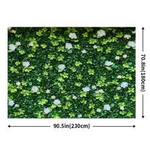 1 Pc Oversized Spring Floral & Green Leaves White Flower Wall Decor, Fiber, No Electricity Required, Comes With Holes, Best Suited For Parties, Gifts, Photos, Videos, And Home Wall Decoration