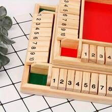 3 tipos de juegos de beber, juegos de mesa para fiestas, juego de "Cierra la caja" de madera (para 2-4 jugadores) - Tablero grande de 4 lados, 8 dados (los modelos rojo y verde son 2 dados), reglas - Divertido juego de suma para todas las edades