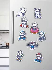 9PCS Cute Cartoon Panda Fridge Magnets – Adorable Decor