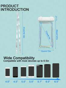 1pc Inflatable Waterproof Shockproof Phone Pouch, Underwater/Outdoor Swimming Waterproof Phone Case With Touchscreen