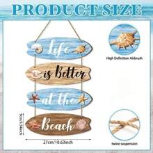 Meer Heimdekoration Strand Wanddekoration Sommer Muschel Kombination Heim Strand Dekoration Holz Strand Thema Segelbrett Wandschild Hängeschild Dekoration Schild Aufhängen