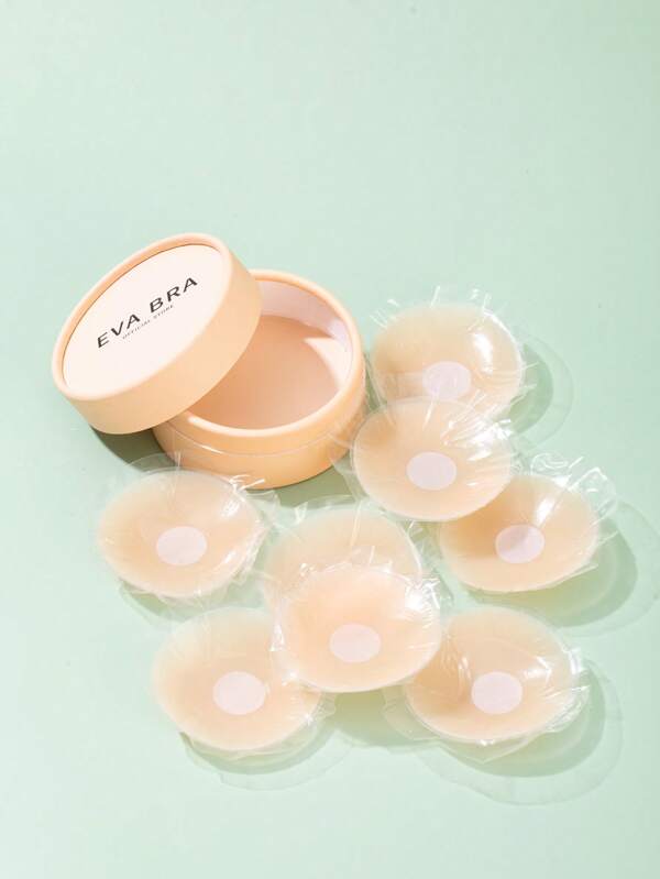 8pcs/Set Liquid Nipple Cover Invisible Breast Petals, Anti-Slip & Anti-Chafing, Suitable For Large & Small Bust, Reusable Washable, For Wedding Dress, Party, Summer Use