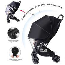 Baby Stroller Mosquito Net, Double Zipper Mosquito Net, UV Protection Sunshade Canopy Mosquito Net, Universal Full Coverage For Children Pushchair - Multicolor - View 1
