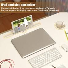 Laptop Bed Table, Laptop Desk For Bed, Foldable Laptop Bed Desk With USB Charge Port, Handle, Desktop Card Slot, Cup Slot, Side Drawer, Portable Laptop Table For Bed Eating Reading Working