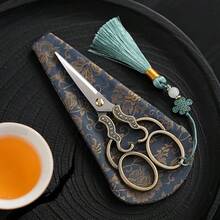 Bộ 3 kéo thép không gỉ Giáng sinh cổ điển, dụng cụ may vá thủ công Giáng sinh, kéo thêu, gói quà DIY, kéo tua rua trang trí có tay áo bảo vệ - Nhiều màu - Xem 10