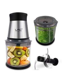 1件装 LAC 家用多功能新款小容量双容器4刃多功能绞肉机 洋葱加工机 调味加工机 婴儿辅食辅助器 小型食物处理器 迷你绞肉机 - 英規插(220-240V) - 查看 1