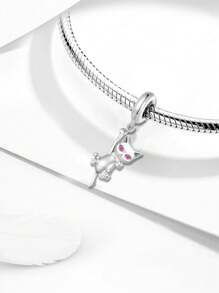 1Pc Fashionable Cute Pet Puppy Series Charm Bead Fit For Women Bracelets Bangles DIY Jewelry Making And Daily Outfit Matching Jewelry Decoration For Girls