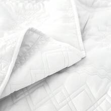 Dark Grey Quilt King Size Bedding Sets With Pillow Shams, Lightweight Soft Bedspread Coverlet, Quilted Blanket Thin Comforter Bed Cover, All Season Spring Summer, 3 Pieces, 104x90 Inches - 波西米亞白色 - 查看 6