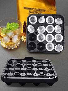 1pc - Diamond Silicone Ice Cube Mold, Silicone Material, Diamond Ice Cube Tray, Ideal Bar Tools For Whiskey, Wine, Kitchen Gadgets
