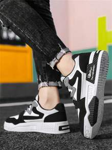 New Men's Fashion Personalized Skate Shoes, Thick Sole Anti-Slip Casual Sneakers For Teenagers, Students, Outdoor, Versatile Shoes