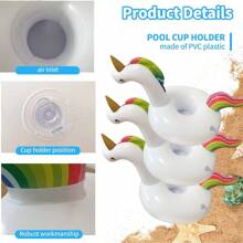1/3/6 pezzi supporto galleggiante per bevande a forma di unicorno, galleggiante gonfiabile riutilizzabile, supporto galleggiante per lattine di bevande, accessorio galleggiante per piscina, adatto per feste in piscina, giochi estivi in spiaggia, nuoto, raduni, vacanze, bagni, per condividere la felicità con famiglia e amici