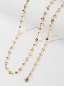 1pc Black Glass Bead, Shell, Zirconia Pendant Y-Shaped Necklace, Elegant & Sophisticated Minimalist Luxury Bling Jewelry For Daily, Date, Party, Holiday, Anniversary, Birthday Gift, Sexy & Cute