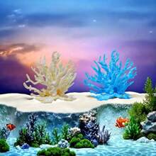 1pc/2pcs Artificial Coral Decoration Aquarium Aquatic Plants Soft Coral Artificial Coral Aquarium Aquarium Landscaping Sea Tank Set Decoration Aquarium Aquatic Plants Iron Branches Aquarium Landscaping Sea Tank Set Decoration