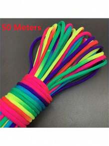 10/100m/Pieza Cordón multicolor arcoíris de 7 hebras que brilla en la oscuridad de 4mm, adecuado para uso múltiple al aire libre, emergencia de supervivencia, cuerda de paracaídas, trenzado de pulseras, camping, picnic, tendedero, correa para mascotas, duradero hilo DIY