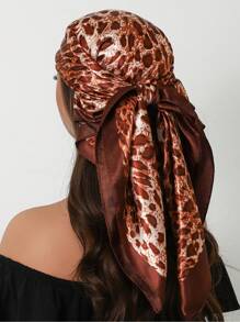 1 peça de cachecol moderno para todas as estações, cachecol quadrado estampado para mulheres, bandana feminina para uso diário, novo lenço de cabeça com proteção solar