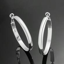 1 pieza Pendientes geométricos circulares de plata de ley 925 minimalistas y de estilo retro, adecuados para vacaciones, fiestas y eventos de mujeres