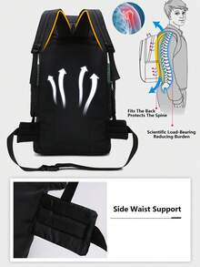 80升多功能徒步背包，大容量旅行包，轻便透气单肩包，多口袋徒步包，干湿分离行李袋，独立鞋仓露营包，时尚滑雪包，适合旅行、度假、徒步、滑雪，具有减震功能，适合远足、露营、户外运动，是节日礼物和生日礼物的理想之选。 - 彩色 - 查看 4