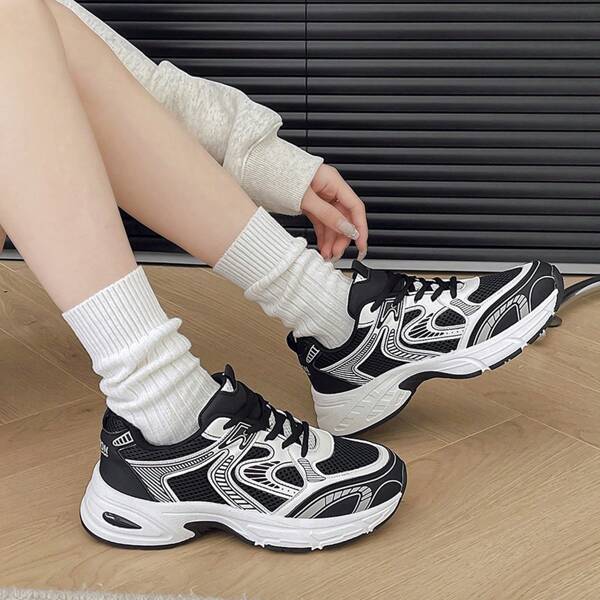 Nouvelles Baskets épaisses 2025, chaussures de sport décontractées à semelle épaisse pour couples