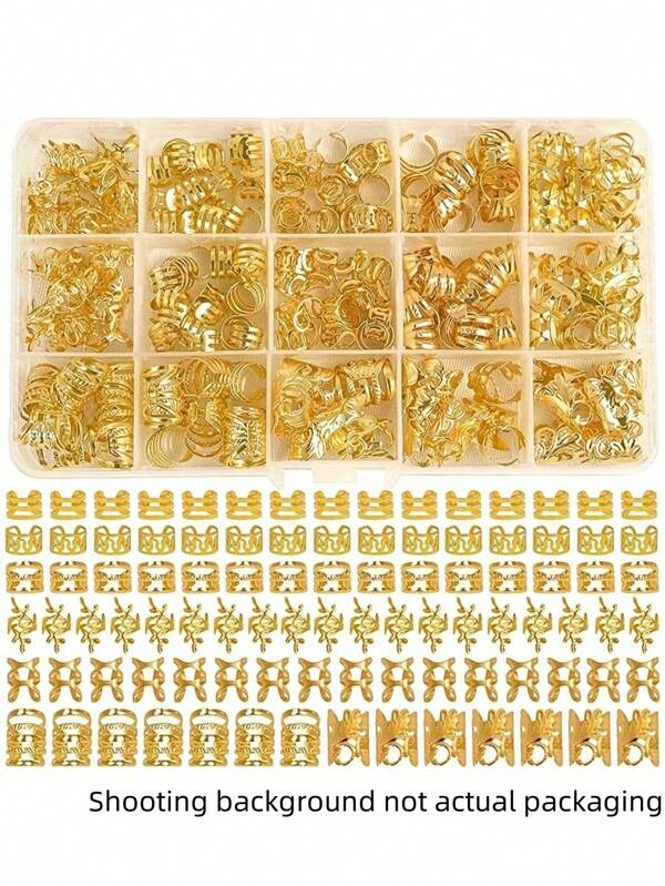70pcs Hair Beads Hair Cuffs Braiding Hair Rings Alloy Hair Charms For Loc Braids Hair Adjustable Metal Braid Hair Jewelry Hair Accessories
