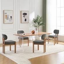 Two Piece Bar Stool Set, Living Room/Dining Room Farmhouse Dining Chairs, Modern Textile Cushioned Kitchen Stools With Industrial Metal Legs - Suitable For Kitchen Islands, Cafes, And Home Offices, Easy To Assemble And Providing Reliable Stability, The Perfect Combination Of Fashion And Functionality. - Ghế ăn bằng gỗ 2PC (màu xám) - Xem 1