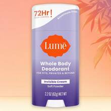 Lume Whole Body Women's Deodorant Invisible Cream Stick-Soft Powder Scent-2.2oz - 1 - Xem 2