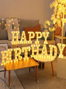 1pc Letter Lights For Holiday Party Decor, Children's Room Decor, 26-Piece English Alphabet & Numbers LED Decorative Light, BABY Anniversary, 6.3inch/16CM, Birthday Decoration And Gift, Holiday Decor And Party, Wedding Decoration, Home Bedroom Decor, Living Room/Gathering Decor, Camping, Warm White Lighting