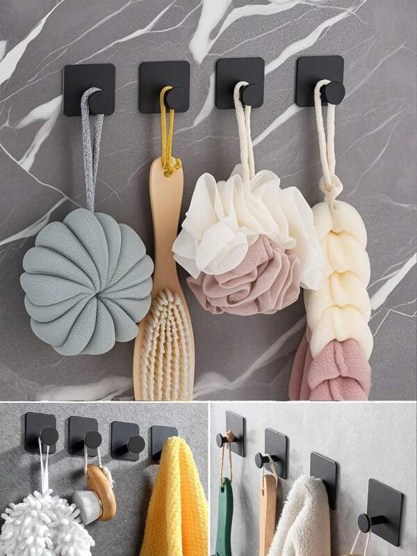 Stainless Steel Adhesive Hooks,Adhesive Hooks Heavy Duty Wall Hooks Waterproof Stainless Steel Hooks For Hanging Coat,Clothes Hooks,Plant Shooks,Gardening Tools Hooks,Kitchenware ,Pans Hooks,Pots Hooks,Utensils Hooks,Spoons Hooks