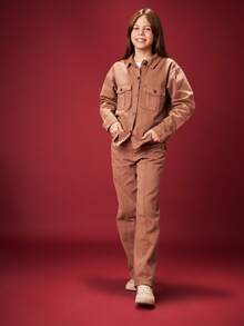 Calça Jeans Denim Inverno para Meninas Adolescente Estilosa Lançamento Color