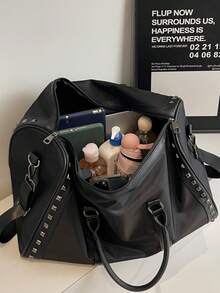 Y2K Style Embroidery Large Capacity Duffel Bag Wallet, Multifunctional Portable Gym Bag, Wet And Dry Separation Travel Bag, Lightweight Training Bag, Fashionable Luggage Bag, Suitable For Students, Cruise Essentials, School, Hospital, Airport, Gym, Travel Vacation, Weekend Overnight, Hiking, Outing, Sports Training, Outdoor Sports, Holiday Gifts, Birthday Gifts Bag For School School Accessories School Stuff