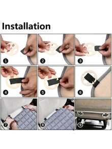 3-1 件通用汽车座椅坐垫，聚酯纤维，海绵填充，柔软透气，防滑，轻便便携，四季保护汽车座椅 - 可手洗 - 均碼 - 查看 8