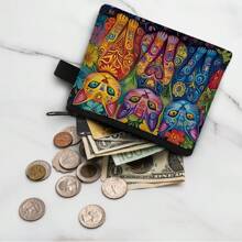 Full Print Coin Purse For Cat Pattern For Women Wallet Purse Wallet Travel Wallet Coin Wallet Mini Wallet
