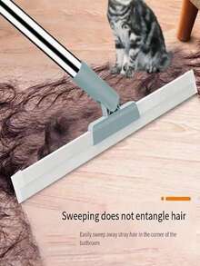 1支加厚耐用可伸缩无缝硅胶魔力扫帚，干湿两用，硅胶地板刮水器，浴室地板刮刀，窗户刮水器，水渍去除器，适用于地板、玻璃、瓷砖、窗户，可去除水渍、灰尘、宠物毛发，清洁用品，清洁工具